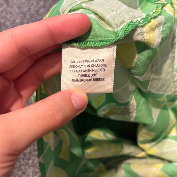 St. John's Bay Leafy Green and Yellow Tank Top - Picture 3 of 6